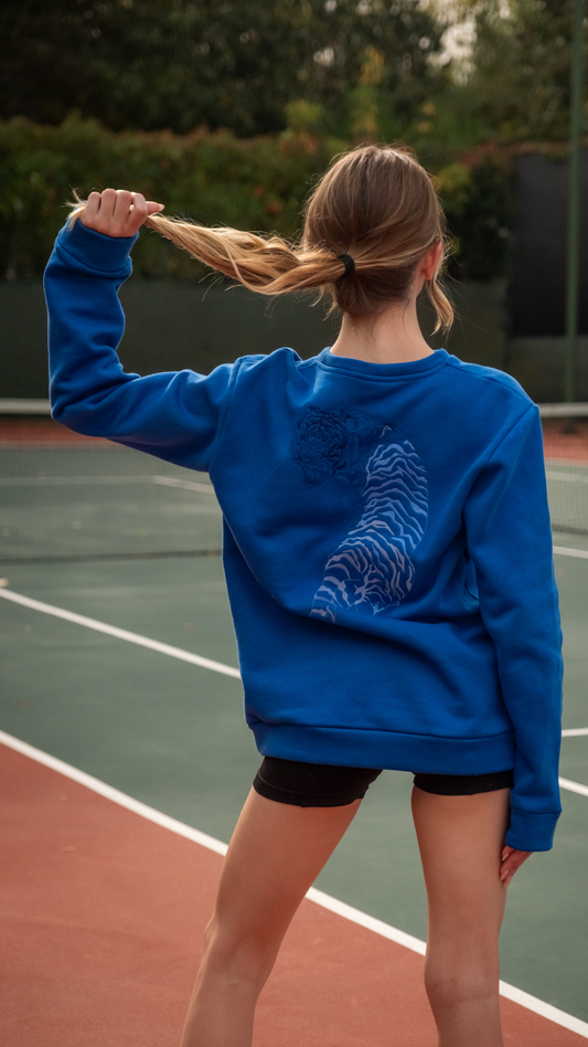 Cobalt Blue Tiger Sweatshirt 